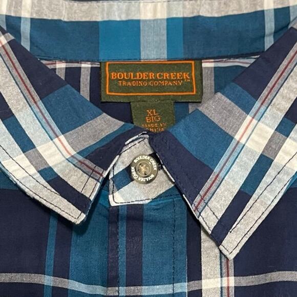 Boulder Creek‎ Men's Button Up Short Sleeve Shirt Size XL Big - Picture 7 of 7